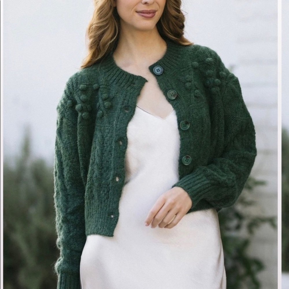 London Pom Cardigan NWT